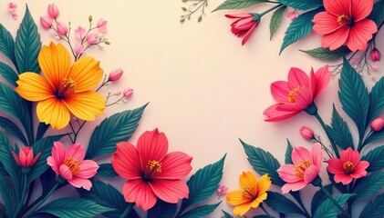 Bold vibrant blooms, stylized leaves, rich color , repeat pattern, decorative, tapestry design