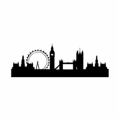 Fototapeta premium Silhouette of City Buildings – Urban Skyline Vector Illustration for Architecture, Real Estate, and Modern Living Concepts