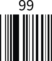 bar code on white background.Tech Poster – Vector QR Icons for Wall Display in Stroke Style.

