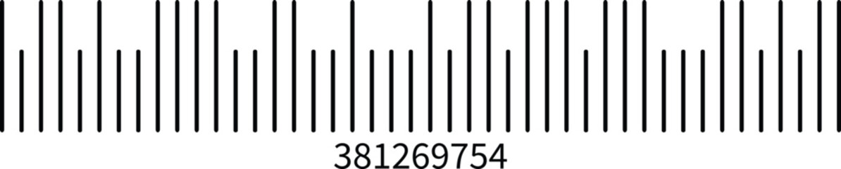 Poster Print – Black Barcode Symbols for Modern Decor.

