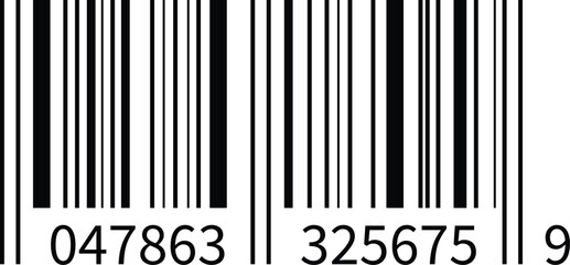 Poster with Black QR Code Graphics – Outline Vector Label Art.

