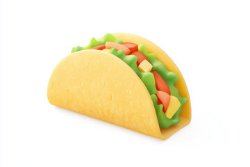 A fresh taco, meticulously arranged and bursting with flavor. The vibrant filling are a visual delight. 