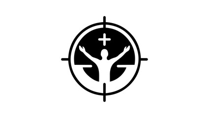 Resurrection minimal logo vector in black color