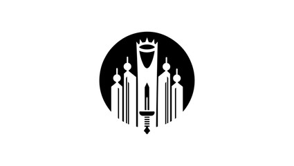 Riyadh minimal building icon vector 