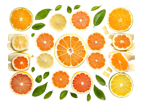Juicy pomelo fruits with bright healthy freshness