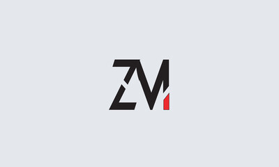 ZM, MZ , M , Z , Abstract Letters Logo Monogram	
