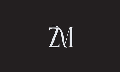 ZM, MZ , M , Z , Abstract Letters Logo Monogram	