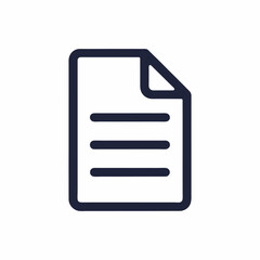 Vector Office Paper Icons Black Silhouettes on White Background.