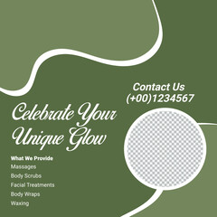 Celebrate Your Unique Glow Beauty Spa Treatments And Customizable Profile Picture