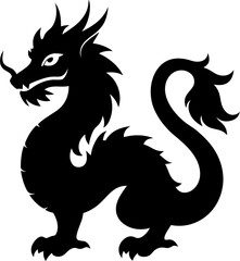 black and white dragon