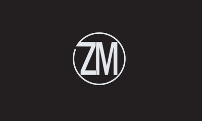 ZM, MZ , M , Z , Abstract Letters Logo Monogram	
