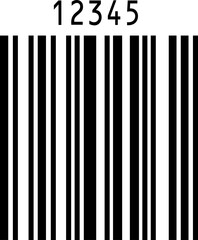 Minimalist Barcode & QR Code Wall Art – Vector Line Style on White.

