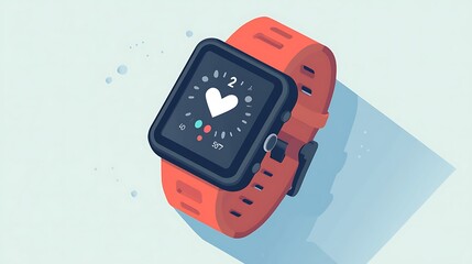 Smartwatch Heart Rate Monitor App.