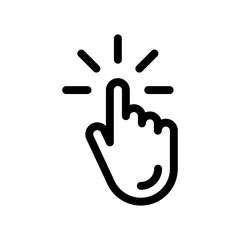 Cursor Hand Symbol with Activation Effect for Interactive Element
