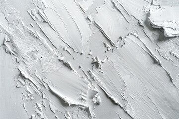 Photo of Many rough grey smears of acrylic oil paint on flat surface. Background texture for backdrops or mapping