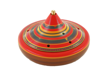 Colorful spinning top koma brings joy and playfulness to all ages isolated on transparent background -PNG