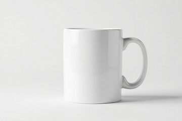 Obraz premium Large capacity white mug, clean lines, stark white backdrop , home, vessel