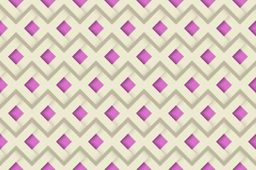 Fototapeta premium Seamless geometric pattern for wallpaper. Woven pattern background with wavy lines. Vector illustration.