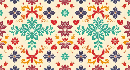 seamless pattern with embroidery pattern