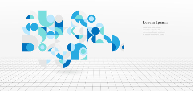 Fototapeta 幾何学 抽象 サークル 建築 グリッド パターン 背景