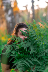 People on Ivan Kupala in the green forest