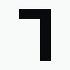 number 7 pixel art icon vector illustration.