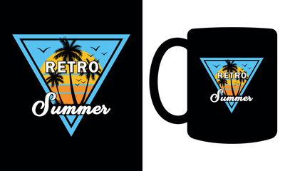 Retro summer mug design