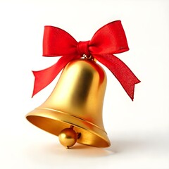 christmas bells with red ribbon