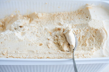 A box of ice cream with caramel