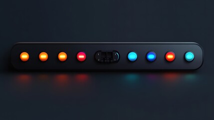 Colorful Control Panel Buttons.