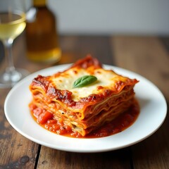 lasagna with tomato sauce