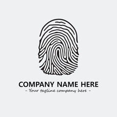 Fingerprint logo company design vector illustration