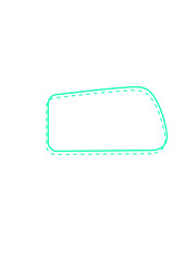 Rectangular text frame, highlighter, die,