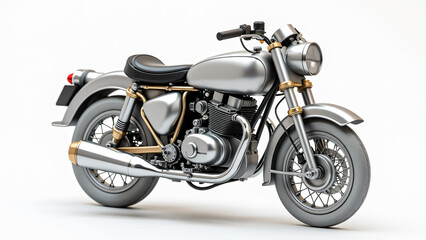 Obraz premium Silver Motorcycle Studio Shot