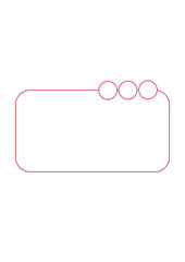 Rectangular frame for inscriptions and text, separator die, die