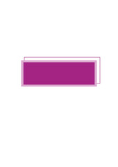 Rectangular text frame, highlighter, die,