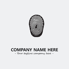 Fingerprint logo company design vector illustration