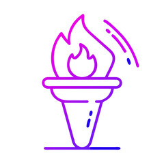 vector illustration of a burning gas stove