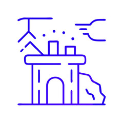 vector illustration of an ancient greek temple