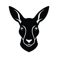 Kangaroo Head Bold Vector Silhouette