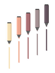 Collection of colored highlighters. Office supply