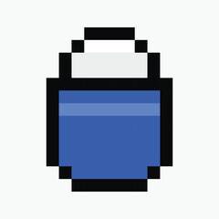 eraser pixel art icon vector illustration.
