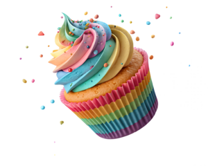 Colorful cupcake