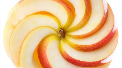 Isolated white background featuring apple citrus swirl.