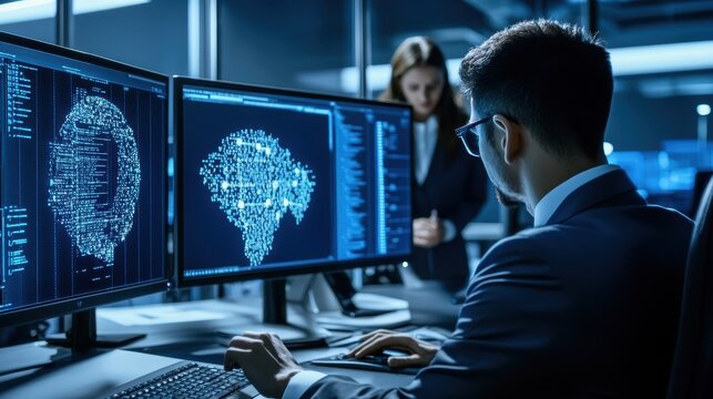 Security awareness training and education are depicted with an image showing employees engaged in cybersecurity awareness programs.