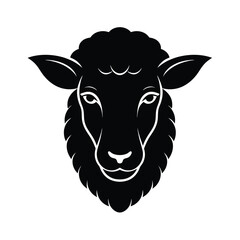 Sheep Head Farm Animal Design Vector Silhouette