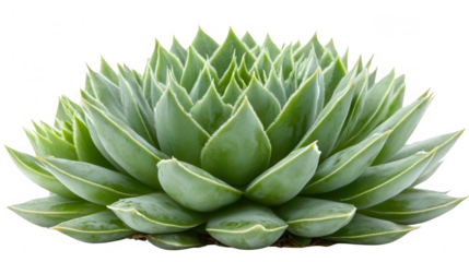 Detailed Close Up of a Stunning Green Succulent Plant on Black Backdrop