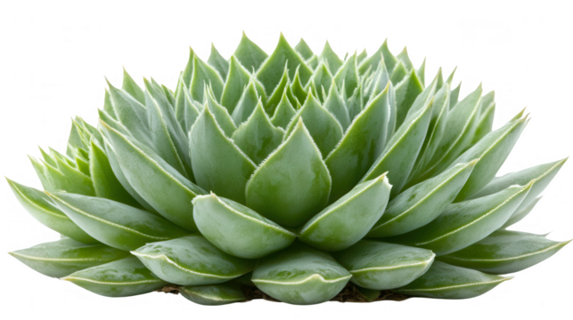 Detailed Close Up of a Stunning Green Succulent Plant on Black Backdrop