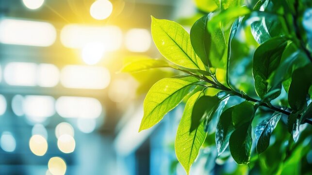 Showcase a green data center concept with an emphasis on eco-friendly design elements, highlighting sustainability practices and energy-efficient technologies integrated with AI.