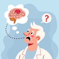 Fototapeta premium The confusion of Alzheimer's disease